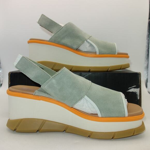 NEW Sorel Joanie II Slingback Platform Strap Sandals Women's 9.5 Safari Green - Picture 3 of 7